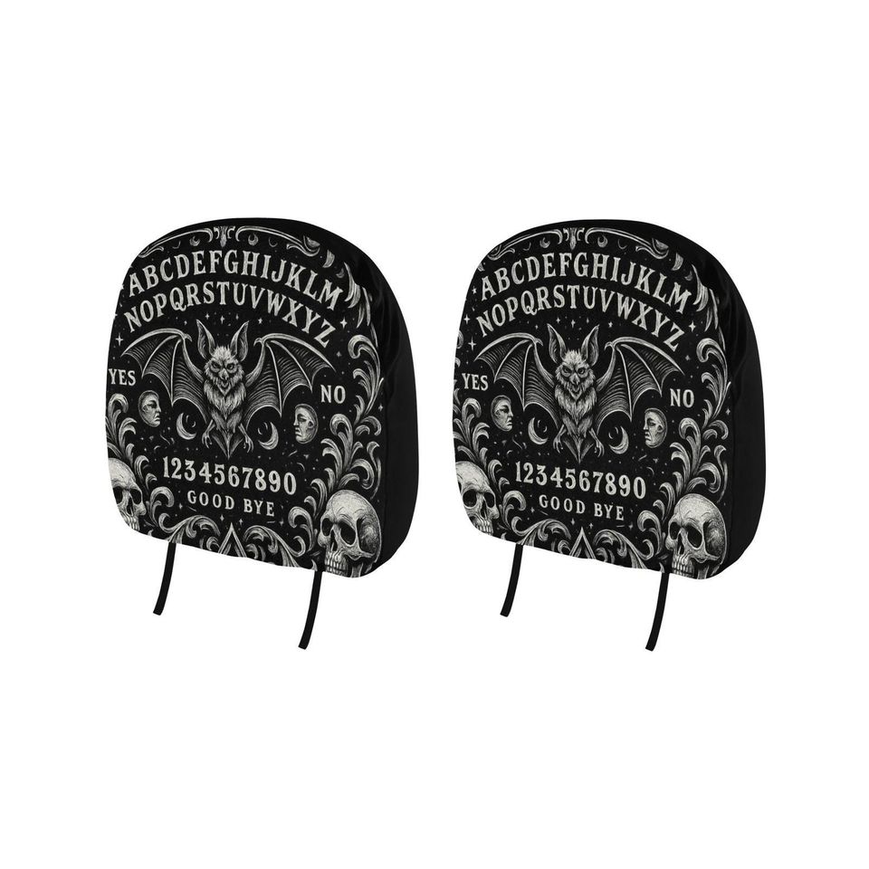 Bat Ouija Car Seat Covers: Gothic Witchy Car Decor