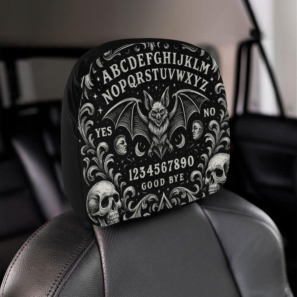 Bat Ouija Car Seat Covers: Gothic Witchy Car Decor