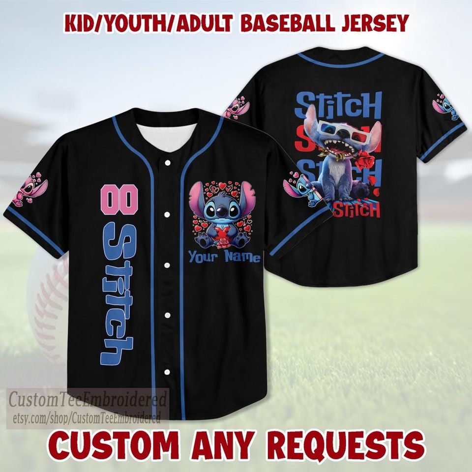 Personalized Stitch Baseball Jersey: Custom Team Shirt