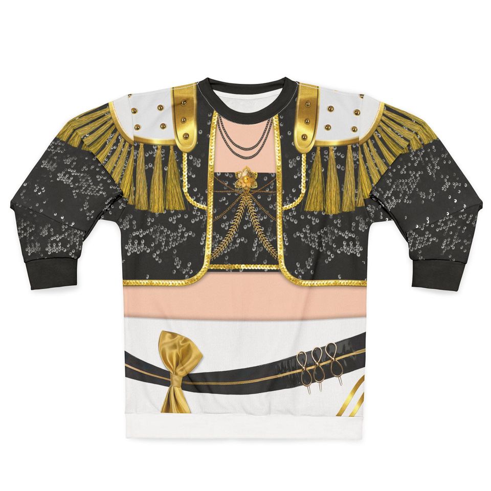 Black Gold Kpop Outfit, K-Pop Long Sleeve Cosplay, Idol Stage Performance Costume