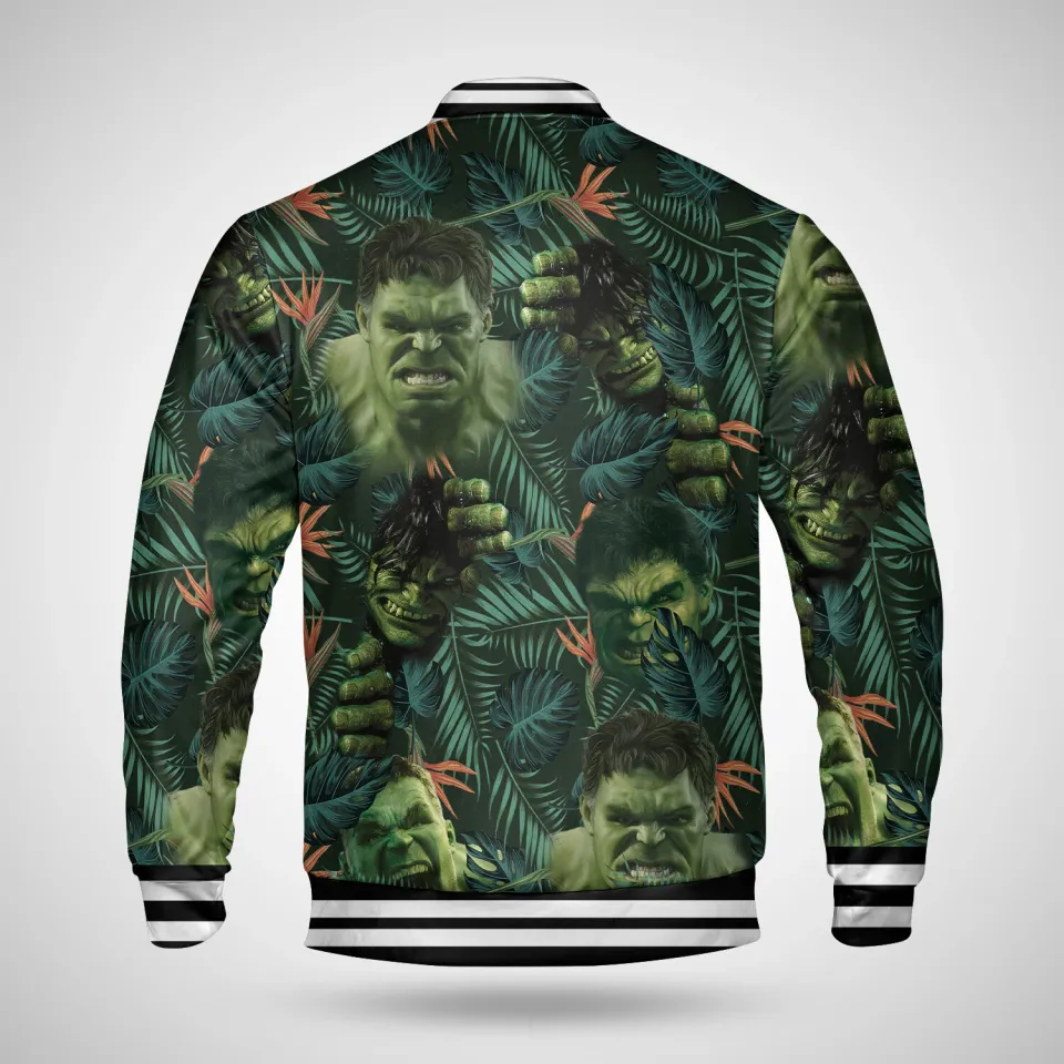 The Incredible Hulk Forest Green Summer Baseball Jacket