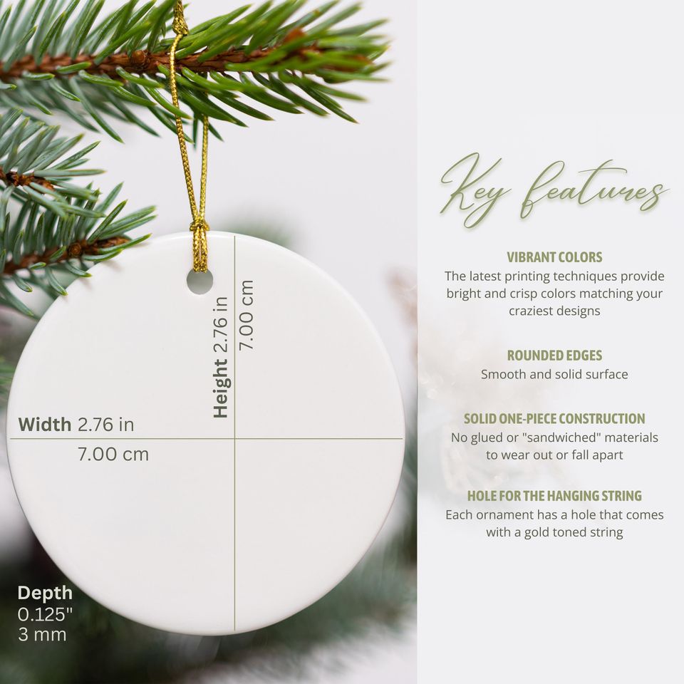 Trump Santa Christmas Ceramic Ornament