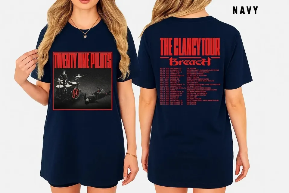 The Clancy Tour 2025 Pilotss Band Double Sided T-Shirt