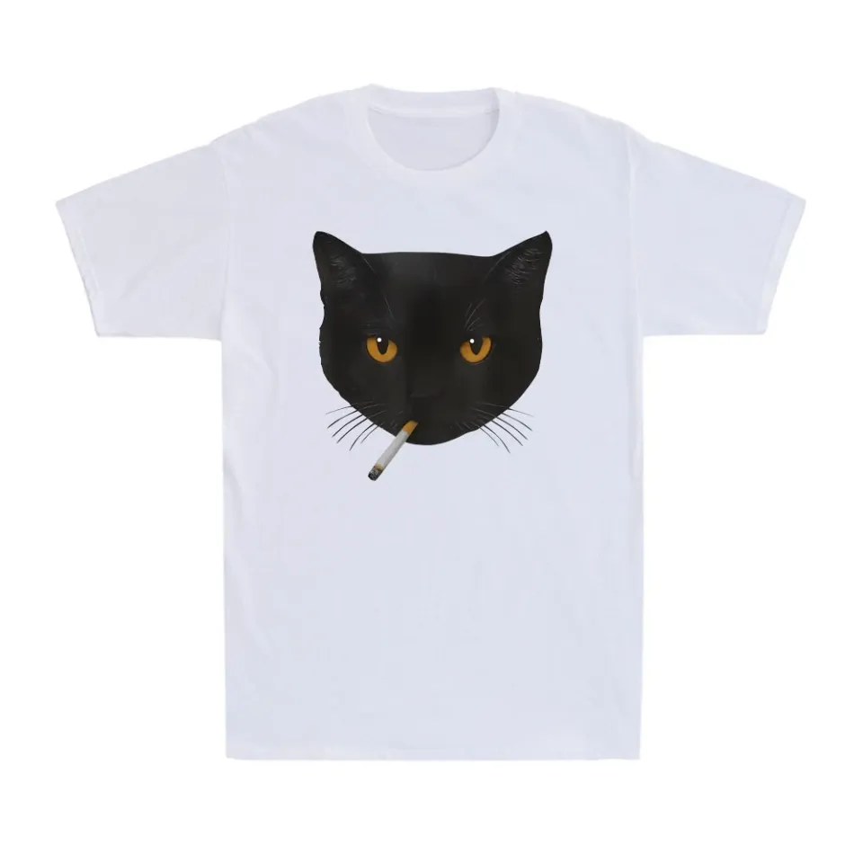 Funny Black Cat Meme T-Shirt for Cat Lovers