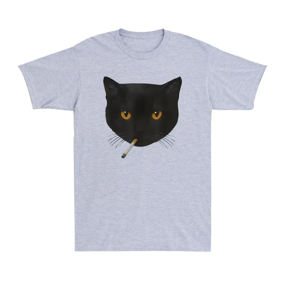 Funny Black Cat Meme T-Shirt for Cat Lovers
