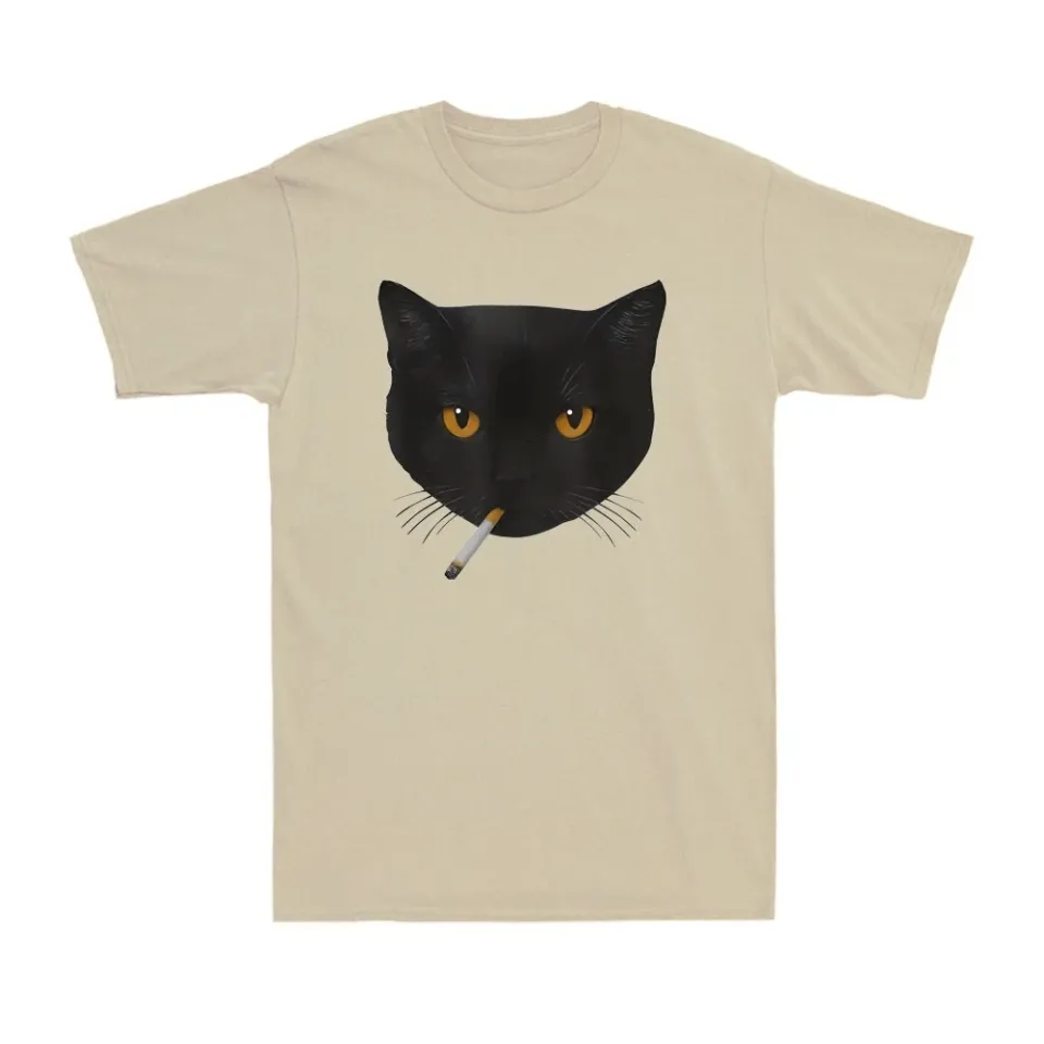 Funny Black Cat Meme T-Shirt for Cat Lovers