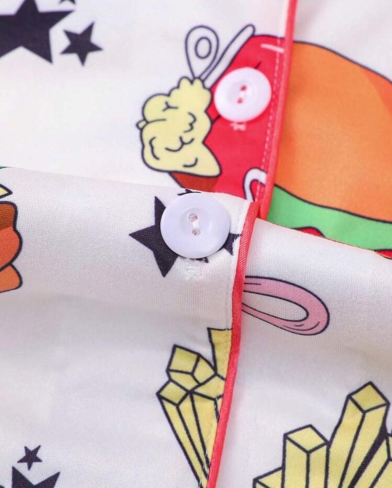 Burger & Fries Short Pajama Set