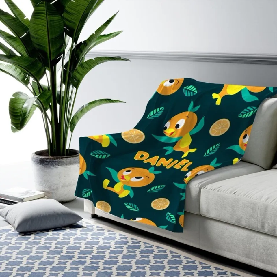 Disney Orange Bird Sunshine Tree Magic Kingdom Customize Fleece Blanket