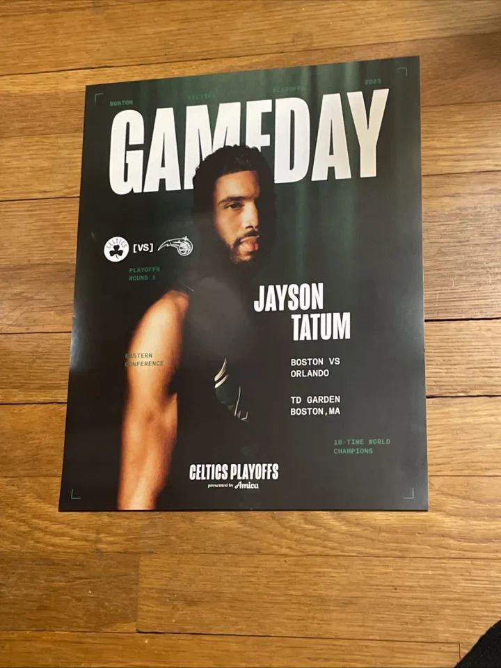 Boston Celtics Playoffs Game Day Poster Rd1 Gm1 Tatum Orlando Magic