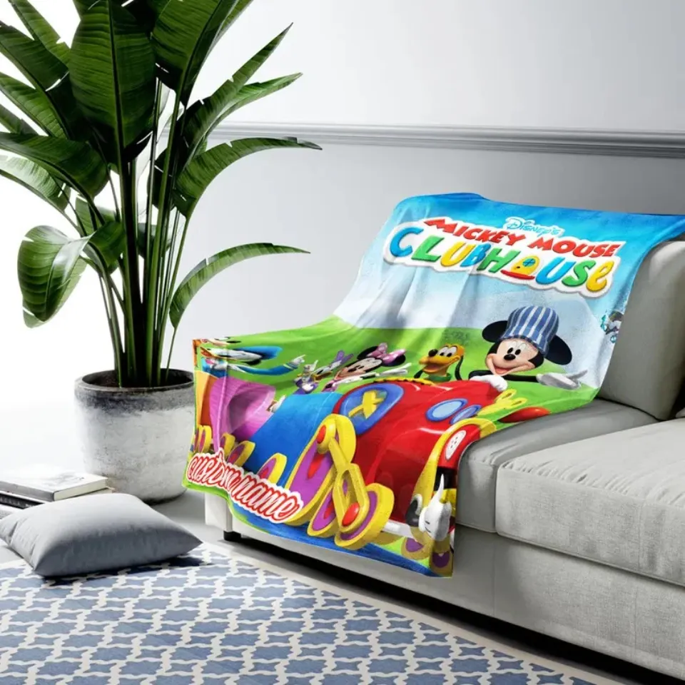 Disney Mickey Mouse Clubhouse Train Customize Fleece Blanket