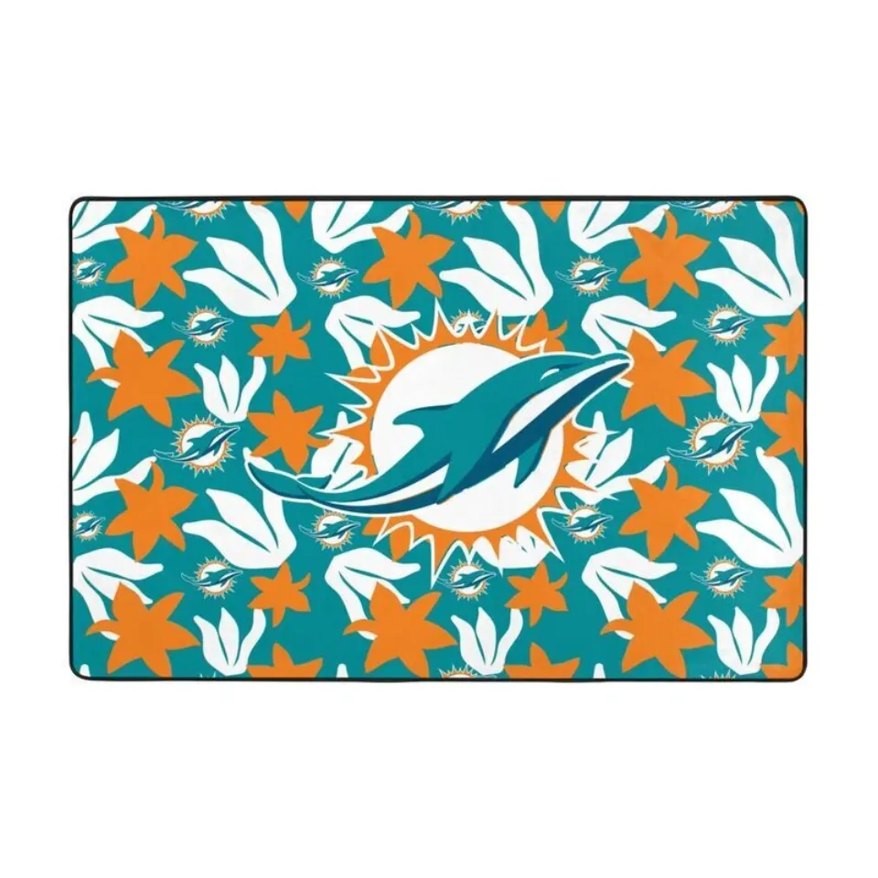 Miami Dolphins Printed Carpet Anti-skid Floor Mat Decorative