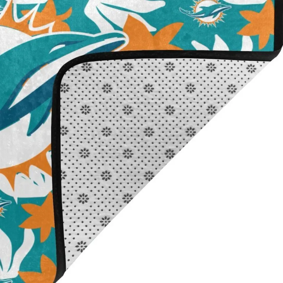 Miami Dolphins Printed Carpet Anti-skid Floor Mat Decorative
