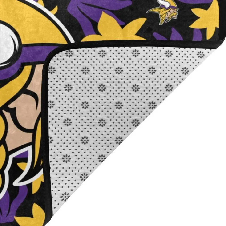 Minnesota Vikings Printed CarpetAnti-skid Floor Mat Decorative