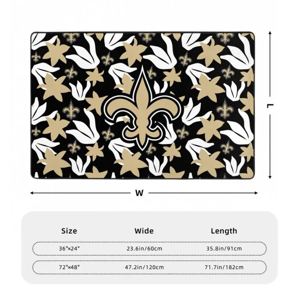 New Orleans Saints Printed Carpet Anti-skid Floor Mat Decorative