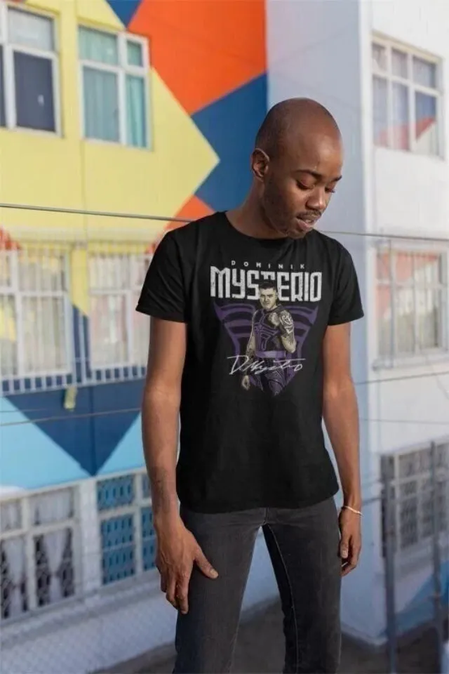 Wrestling Entertainment Dominik Mysterio Ready To Fight Black T-shirt