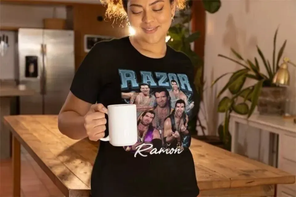 Wrestling Entertainment Razor Ramon Five Pose Black T-shirt
