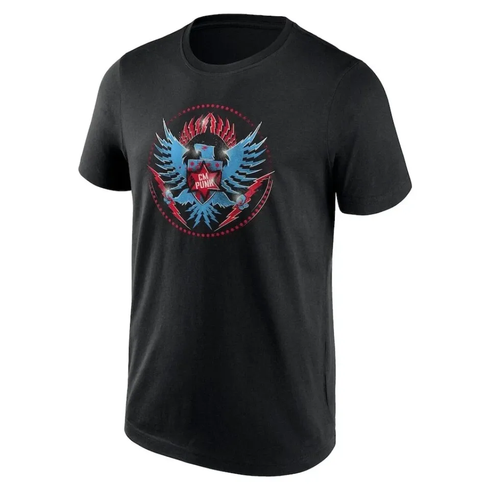 Wrestling Entertainment CM PUNK “SEAL” BLACK T-SHIRT ALL SIZES