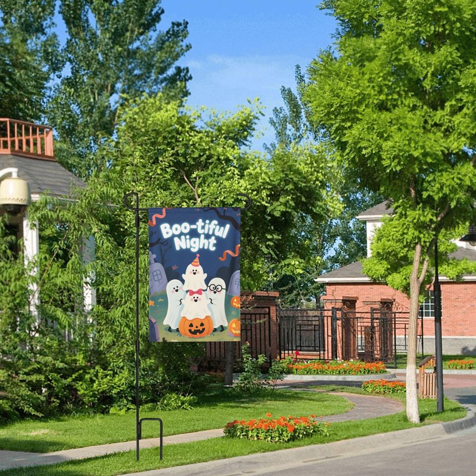 Custom Halloween Garden Flags - Double Sided Outdoor Yard Decorations