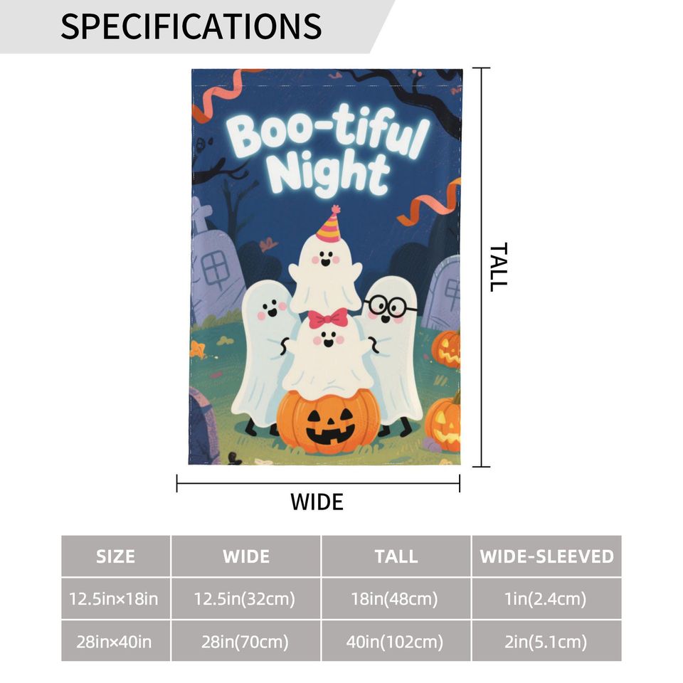 Custom Halloween Garden Flags - Double Sided Outdoor Yard Decorations