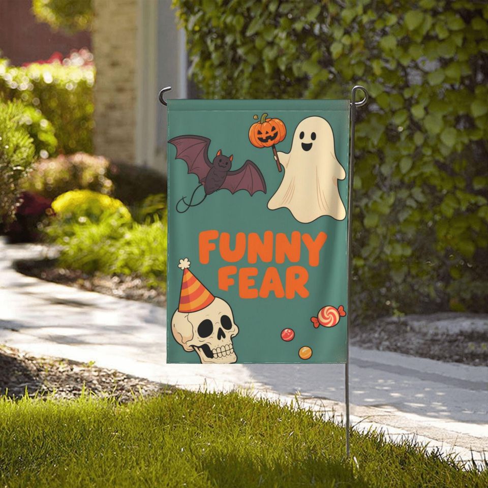 Custom Halloween Garden Flag - Double Sided Spooky Porch Patio Lawn Banner