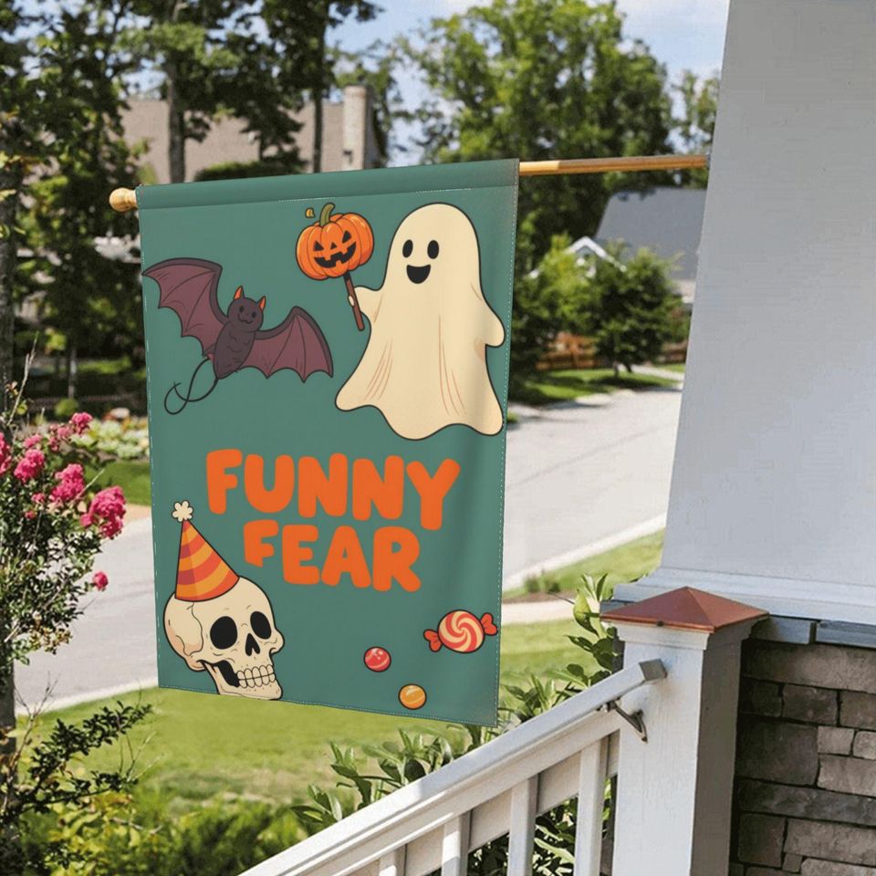 Custom Halloween Garden Flag - Double Sided Spooky Porch Patio Lawn Banner