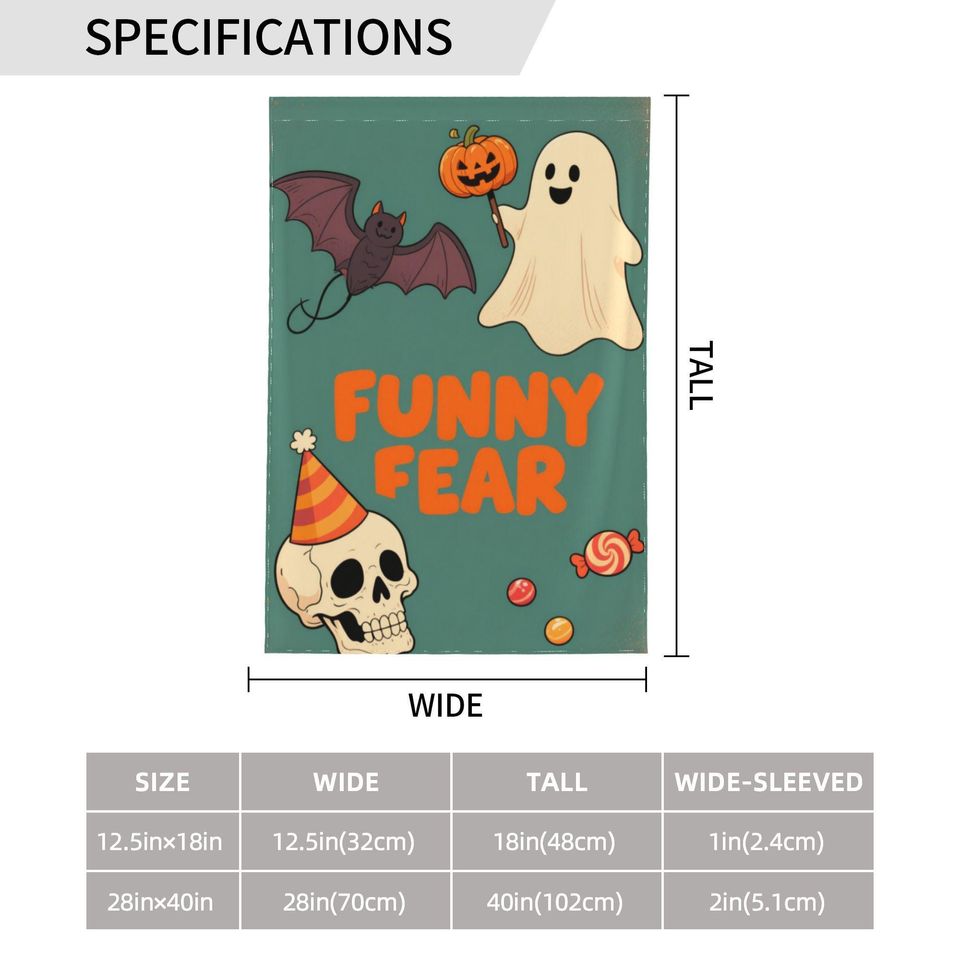 Custom Halloween Garden Flag - Double Sided Spooky Porch Patio Lawn Banner