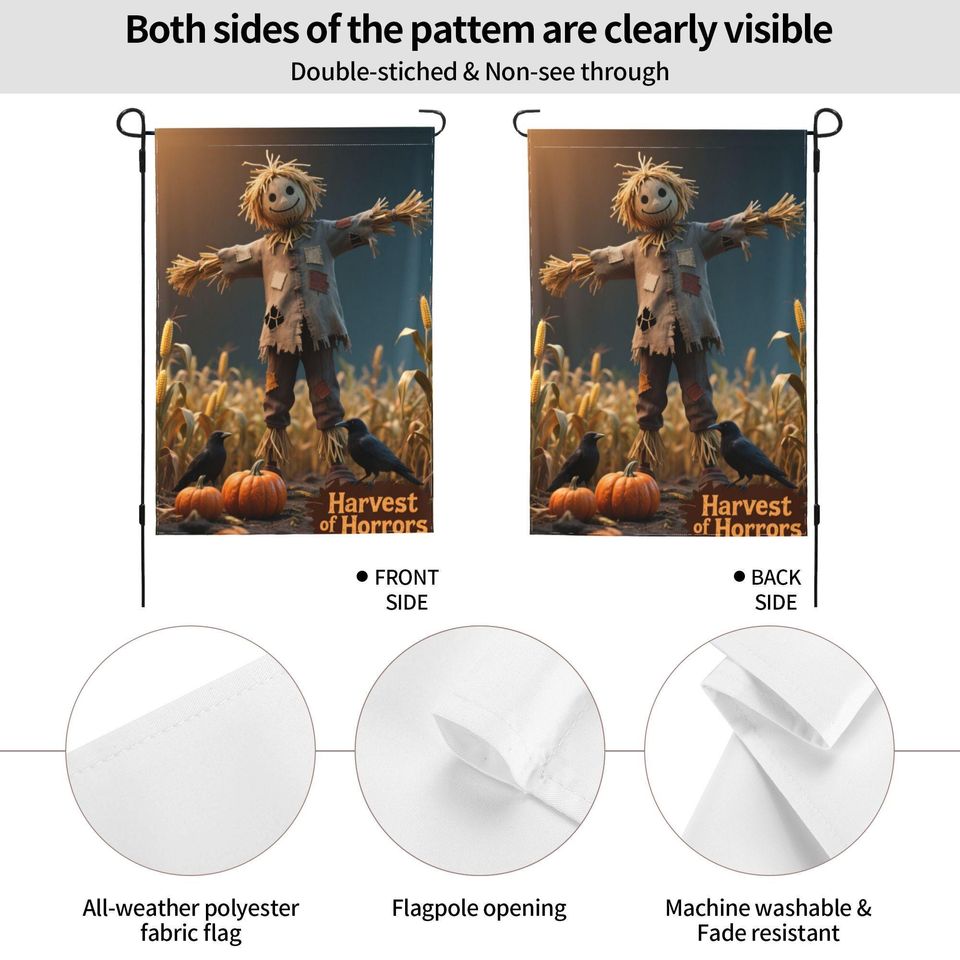 Custom Halloween Garden Flag - Double Sided Yard Decor