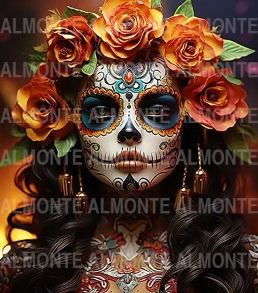 Catrina Halloween 3D sublimation conical tumbler 20 oz.