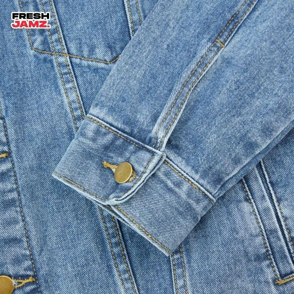 AJ 3 Cobalt Bliss Candy Kicks Halloween, Denim Jacket Unisex Match Sneaker, Streetwear Personalized