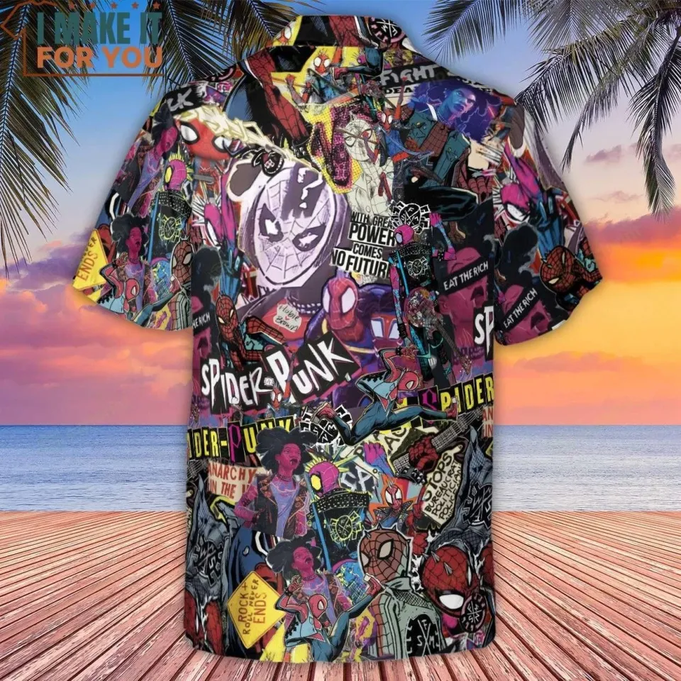 Spider-Punk Get Punked Across Spider-Verse Hawaiian Shirt