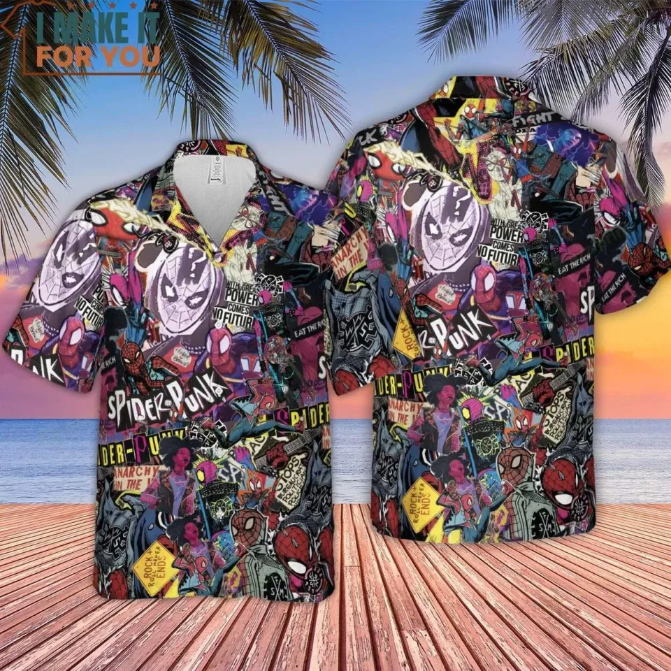 Spider-Punk Get Punked Across Spider-Verse Hawaiian Shirt