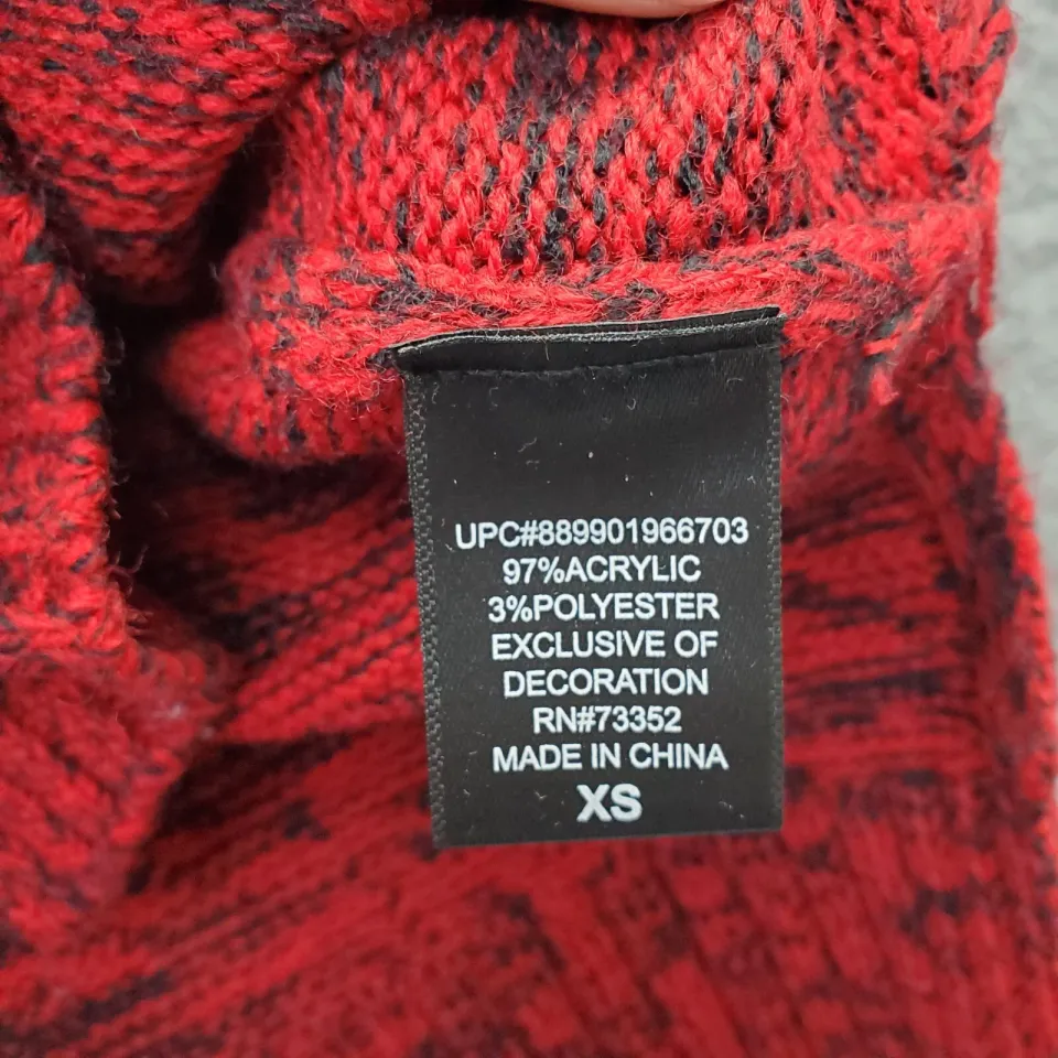 Ugly Christmas Sweater Womens Small Multicolor Rudolph Reindeer Snowflake Sequin