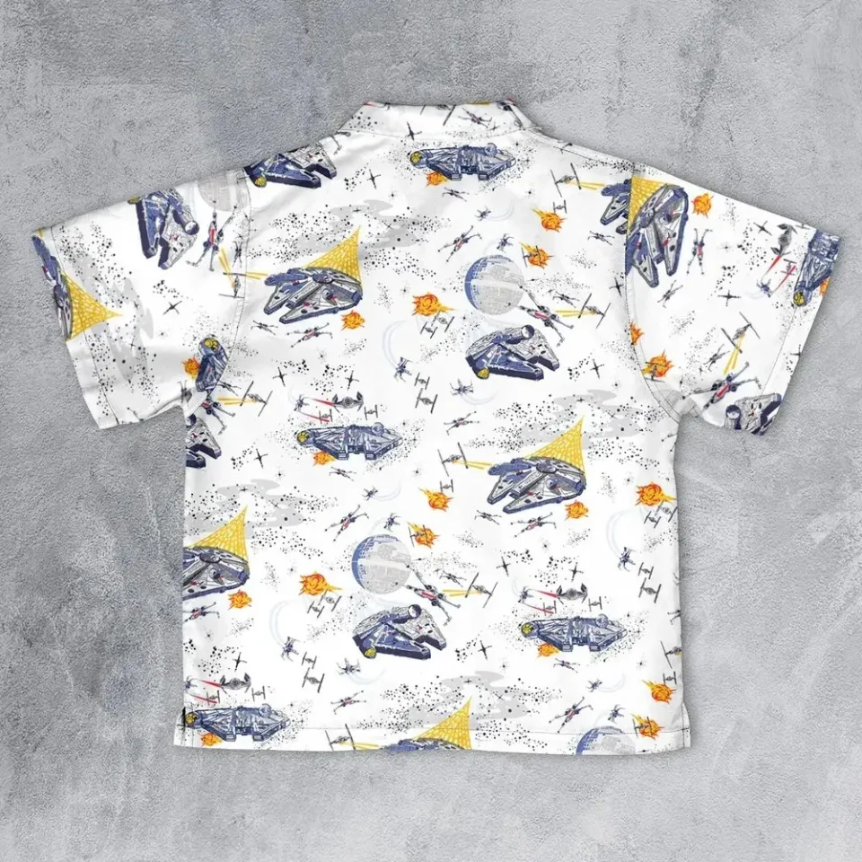 Millennium Falcon Patterns Star Wars Hawaiian Shirt