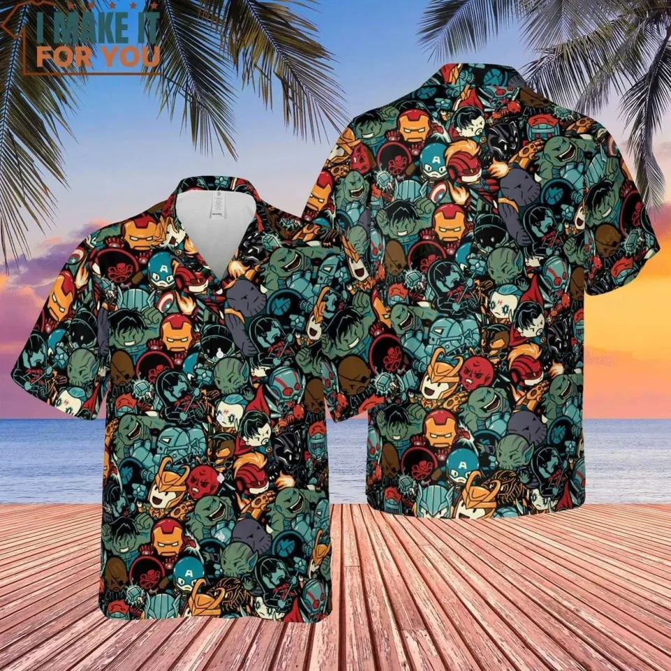 Marvelous Chibi Characters Pattern Hawaiian Shirt