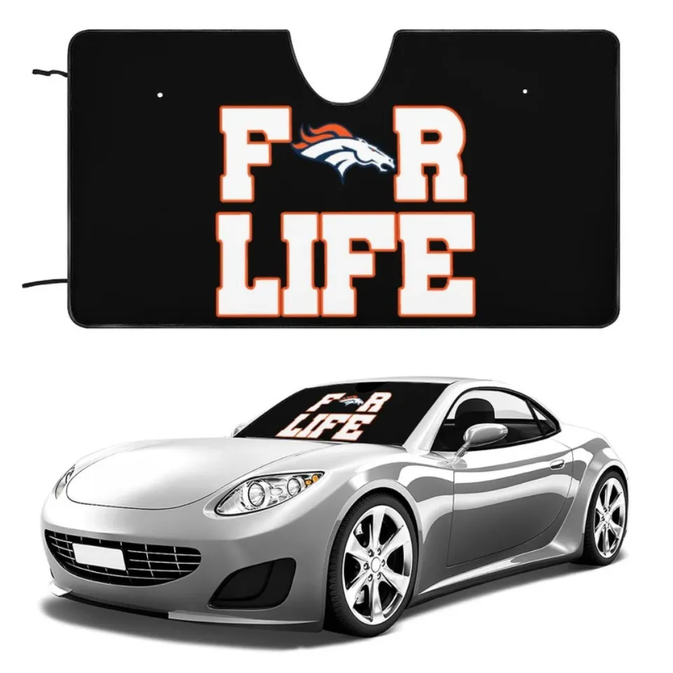 Denver Broncos Car Windshield Sunshade For Life Car Front Window Black Sunshade