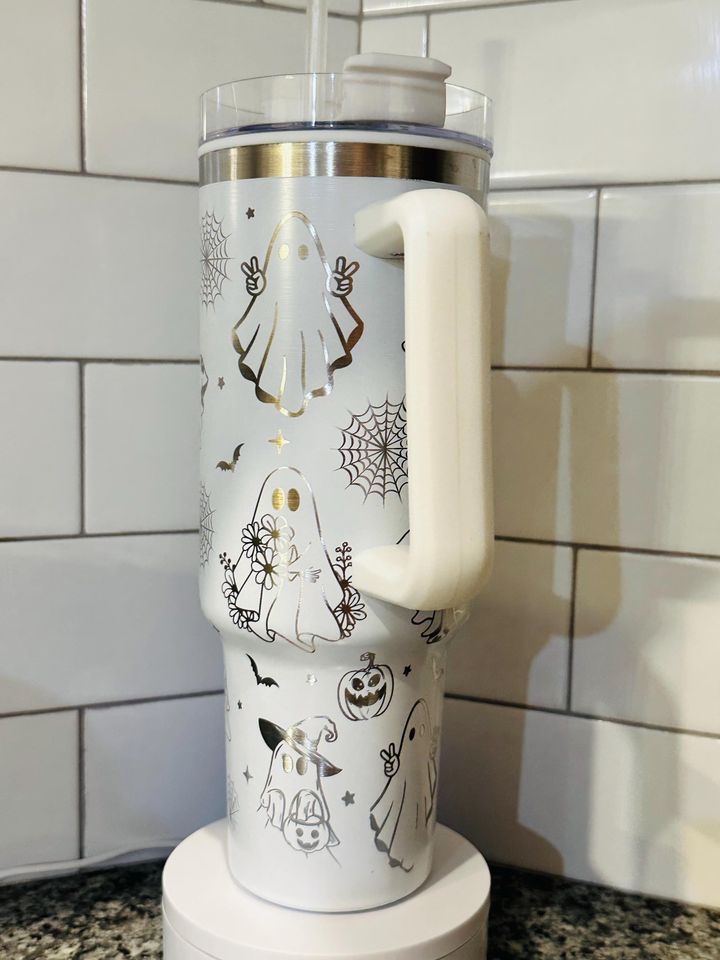 Halloween Ghost 40oz Tumbler with Handle