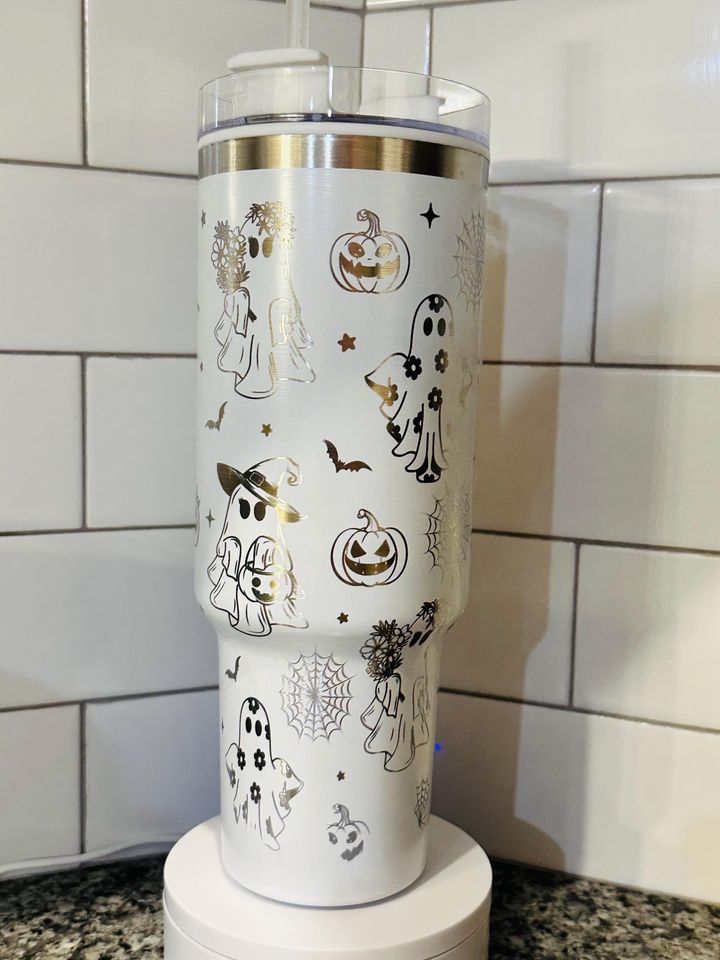 Halloween Ghost 40oz Tumbler with Handle