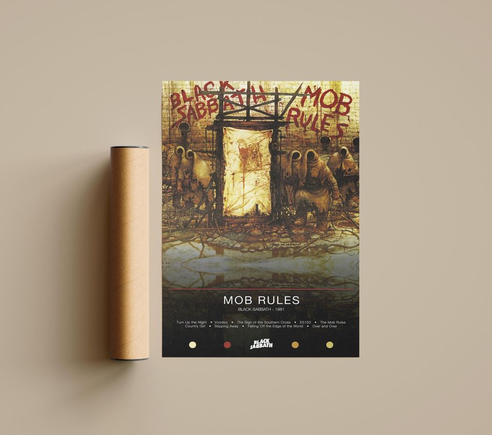 Black Sabbath Poster | Mob Rules Poster | Album Poster Prints