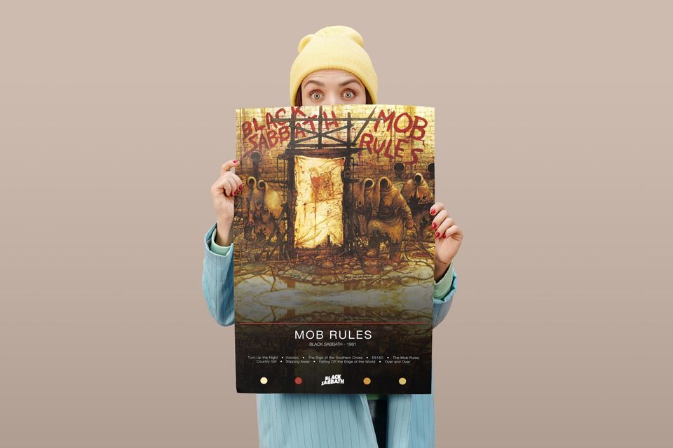 Black Sabbath Poster | Mob Rules Poster | Album Poster Prints