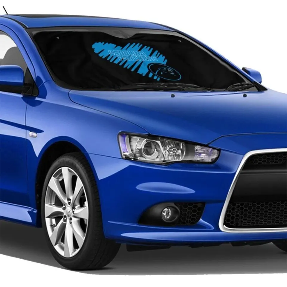 Carolina Panthers Car Windshield Sunshade "Love Style" Black Car Sunshade