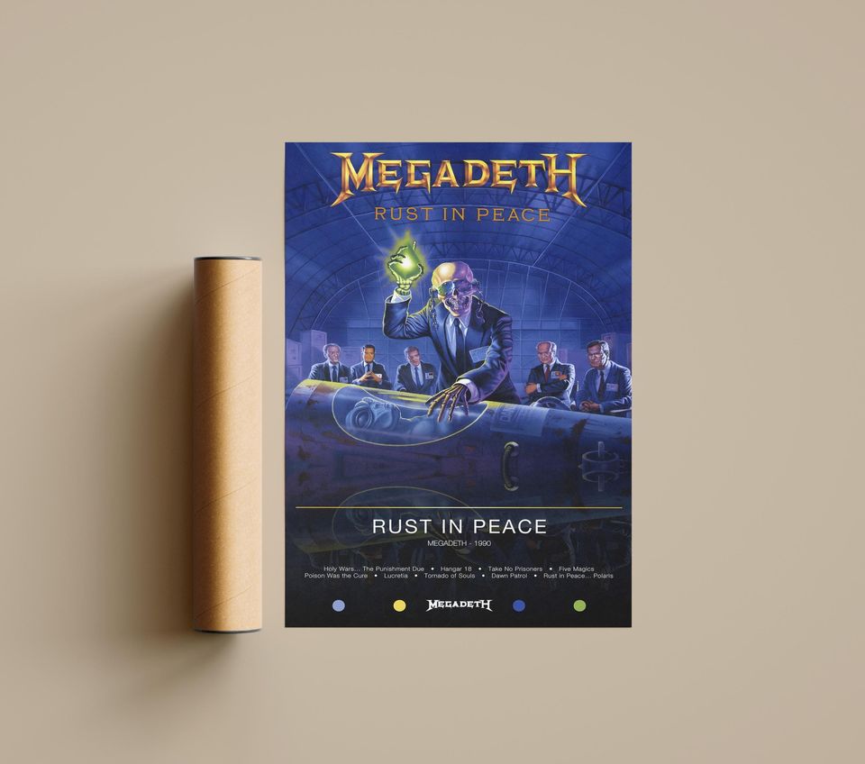 Megadeth Poster | Rust In Peace Poster | Album Poster Prints