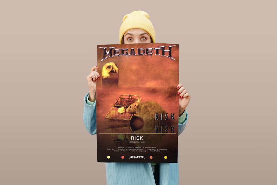 Megadeth Poster | Risk Poster | Album Poster Prints | Wall Decor Posters