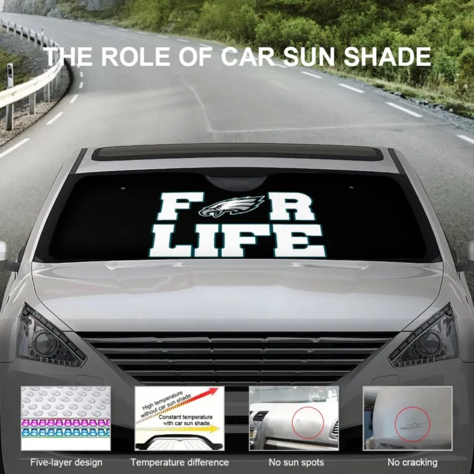 Philadelphia Eagles Car Windshield Sunshad Car Front Window Black Sunshade