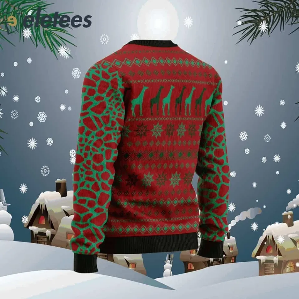 Giraffe Scarves Ugly Christmas Sweater