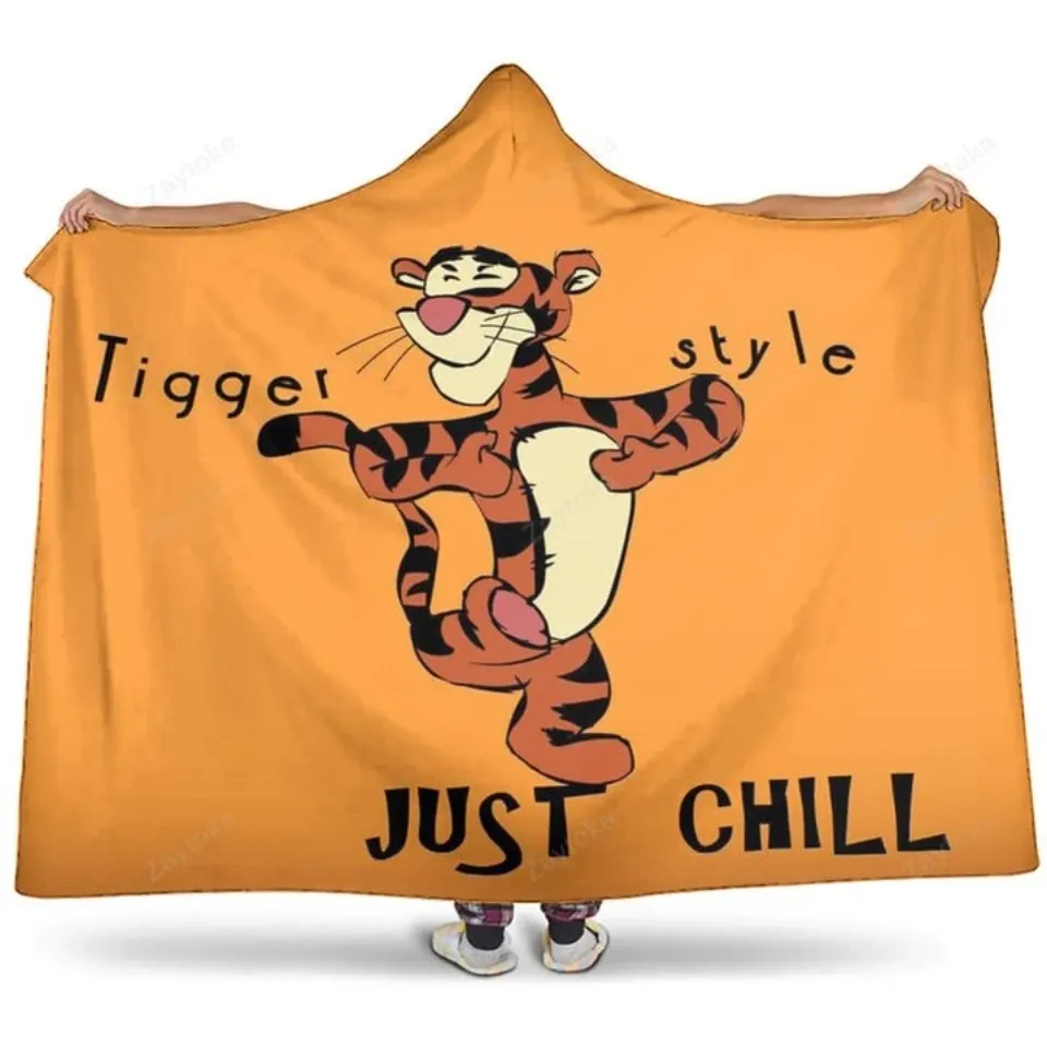 Tigger Full Printing Hooded Blanket