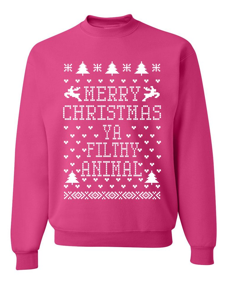 Merry Christmas Ya Filthy Animal Unisex Crewneck Sweatshirt