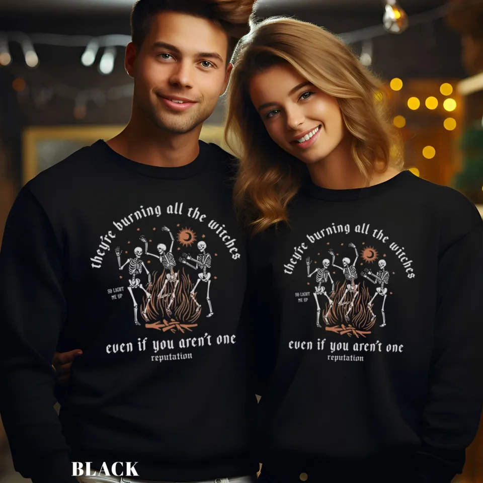 Halloween Skeleton Witches Sweatshirt