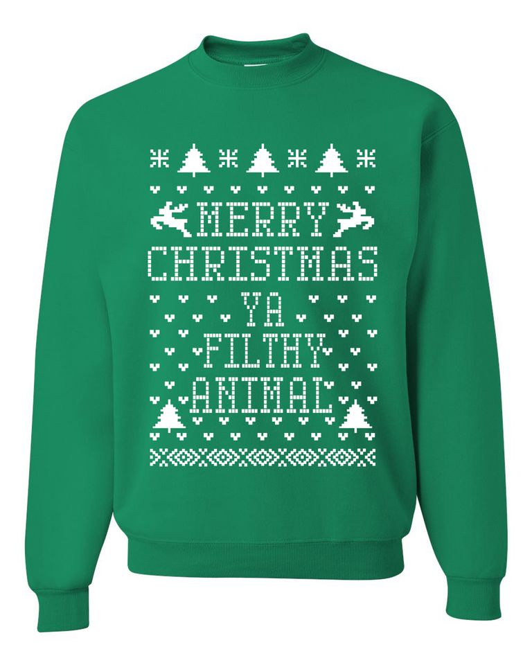 Merry Christmas Ya Filthy Animal Unisex Crewneck Sweatshirt