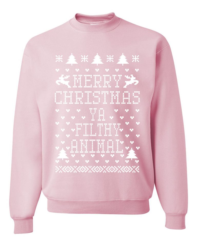 Merry Christmas Ya Filthy Animal Unisex Crewneck Sweatshirt