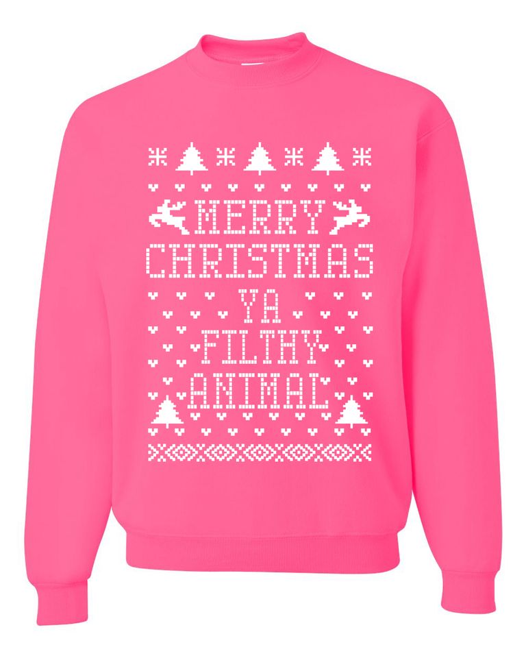 Merry Christmas Ya Filthy Animal Unisex Crewneck Sweatshirt